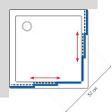Душевой уголок GuteWetter Practic Square GK-433 75x75 см стекло бесцветное, профиль матовый хром