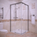 Душевой уголок GuteWetter Slide Square GK-864 90x90 см стекло бесцветное, профиль хром