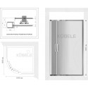 Душевой уголок Kubele DE018RG-CLN-BLMT-105х105х200