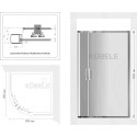 Душевой уголок Kubele DE018RG-MAT-MT-80х80х200