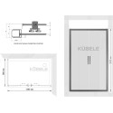 Душевой уголок Kubele DE019R4-MAT-MT 140х100 см, профиль матовый хром
