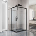 Душевой уголок Kubele DE019RC-CLN-BLMT 110х90 см, профиль матовый черный