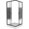 Душевой уголок Niagara Eco NG-009-14Q black мозаика, с поддоном