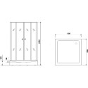 Душевой уголок Niagara Eco NG-009-14Q black мозаика, с поддоном