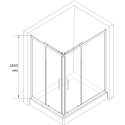 Душевой уголок RGW Classic CL-44 (885-900)x(1185-1200)x1850, профиль хром