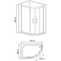 Душевой уголок RGW Classic CL-61 1200x900x1850 профиль хром, стекло шиншилла