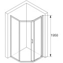 Душевой уголок RGW Passage PA-86 900x900x1950 профиль хром