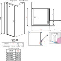 Душевой уголок Radaway EOS II KDJ 90x80 L