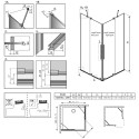 Душевой уголок Radaway Furo Gold KDD 90х120