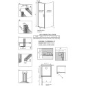 Душевой уголок Radaway Nes Black KDJ I 90x80 L