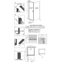 Душевой уголок Radaway Nes Black KDJ I Frame 90x80 L