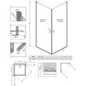 Душевой уголок Radaway Nes KDD I 90x80