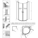 Душевой уголок Radaway Nes PDD II 90x90
