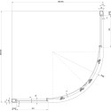 Душевой уголок Ravak BLCP4-90 Sabina Transparent, профиль хром