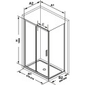 Душевой уголок Ravak BLDZ2 90х90, Transparent, профиль хром