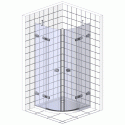 Душевой уголок Ravak CSKK4-80 Transparent, блестящий профиль