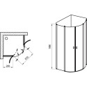 Душевой уголок Ravak CSKK4-80 Transparent, блестящий профиль