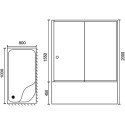 Душевой уголок Royal Bath RB8100BP-C-CH-R с поддоном