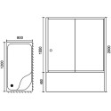 Душевой уголок Royal Bath RB8120BP-C-CH-R с поддоном
