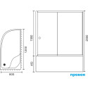 Душевой уголок Royal Bath RB 8120BK-T-R