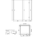 Душевой уголок Vegas Glass AFP-Fis Lux 120*90 07 01 R профиль матовый хром, стекло прозрачное