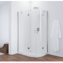 Душевой уголок Vegas Glass AFS-F 110*90 08 01 L профиль глянцевый хром, стекло прозрачное