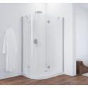 Душевой уголок Vegas Glass AFS-F 120*100 07 01 R профиль матовый хром, стекло прозрачное