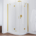 Душевой уголок Vegas Glass AFS-F 120*80 09 01 L профиль золото, стекло прозрачное