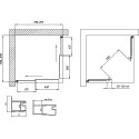 Душевой уголок Vegas Glass ZA-F Novo 100*80 07 01 профиль матовый хром, стекло прозрачное