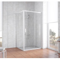 Душевой уголок Vegas Glass ZP+ZPV 100*100 01 01 профиль белый, стекло прозрачное