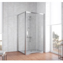 Душевой уголок Vegas Glass ZP+ZPV 100*100 08 01 профиль глянцевый хром, стекло прозрачное