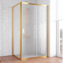 Душевой уголок Vegas Glass ZP+ZPV 100*80 09 02 профиль золото, стекло шиншилла