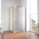 Душевой уголок Vegas Glass ZP+ZPV 100*80 09 02 профиль золото, стекло шиншилла