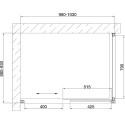 Душевой уголок Vegas Glass ZP+ZPV 100*90 07 01 профиль матовый хром, стекло прозрачное