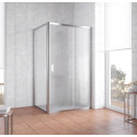 Душевой уголок Vegas Glass ZP+ZPV 100*90 08 02 профиль глянцевый хром, стекло шиншилла