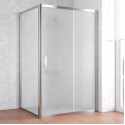 Душевой уголок Vegas Glass ZP+ZPV 110*100 08 10 профиль глянцевый хром, стекло сатин