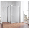 Душевой уголок Vegas Glass ZP+ZPV 110*100 08 10 профиль глянцевый хром, стекло сатин