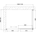 Душевой уголок Vegas Glass ZP+ZPV 110*70 08 01 профиль глянцевый хром, стекло прозрачное