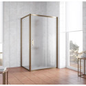 Душевой уголок Vegas Glass ZP+ZPV 110*90 05 02 профиль бронза, стекло шиншилла