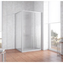 Душевой уголок Vegas Glass ZP+ZPV 110*90 07 02 профиль матовый хром, стекло шиншилла