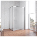 Душевой уголок Vegas Glass ZP+ZPV 110*90 08 10 профиль глянцевый хром, стекло сатин