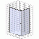 Душевой уголок Vegas Glass ZP+ZPV 120*70 01 02 профиль белый, стекло шиншилла