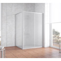 Душевой уголок Vegas Glass ZP+ZPV 130*100 07 10 профиль матовый хром, стекло сатин