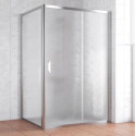 Душевой уголок Vegas Glass ZP+ZPV 130*100 08 02 профиль глянцевый хром, стекло шиншилла