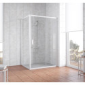 Душевой уголок Vegas Glass ZP+ZPV 130*90 01 01 профиль белый, стекло прозрачное