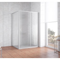 Душевой уголок Vegas Glass ZP+ZPV 140*80 07 02 профиль матовый хром, стекло шиншилла