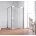 Душевой уголок Vegas Glass ZP+ZPV 140*90 08 10 профиль глянцевый хром, стекло сатин