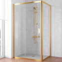 Душевой уголок Vegas Glass ZP+ZPV TUR NOVO 100*90 09 01 профиль золото, стекло прозрачное