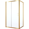 Душевой уголок Vegas Glass ZP+ZPV TUR NOVO 100*90 09 01 профиль золото, стекло прозрачное