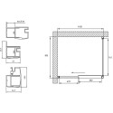 Душевой уголок Vegas Glass ZP+ZPV TUR NOVO 110*80 05 01 профиль бронза, стекло прозрачное